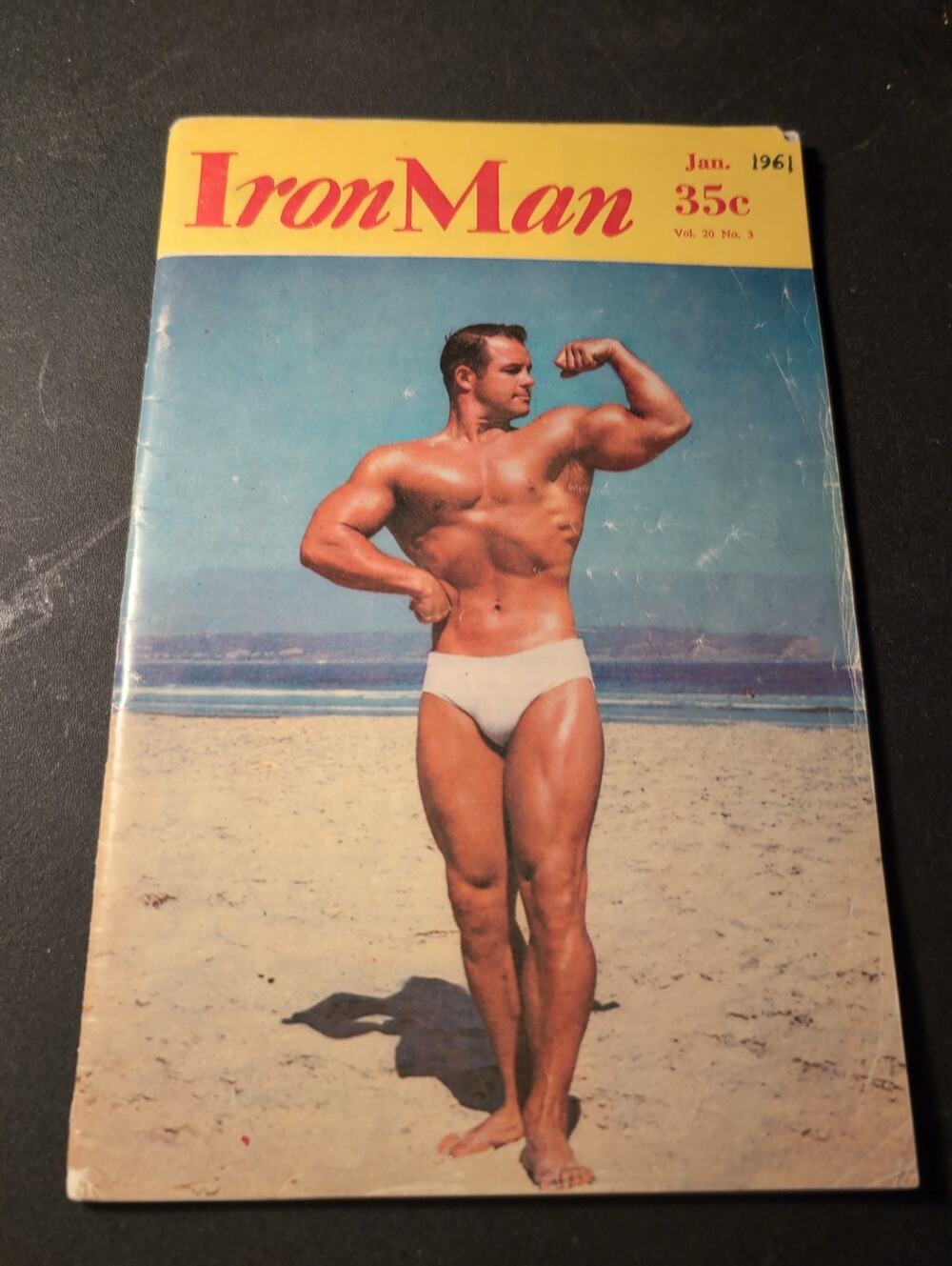 January 1961 Iron Man Bodybuilding Magazine- Henry Downs Mr. Universe
